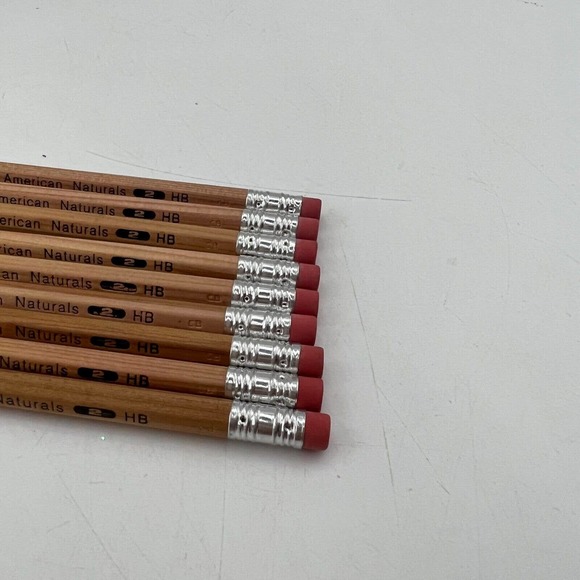 Lot of 9 Vintage Eberhard Faber American Naturals Pencils No 2 HB 100% Wood USA - Picture 3 of 6